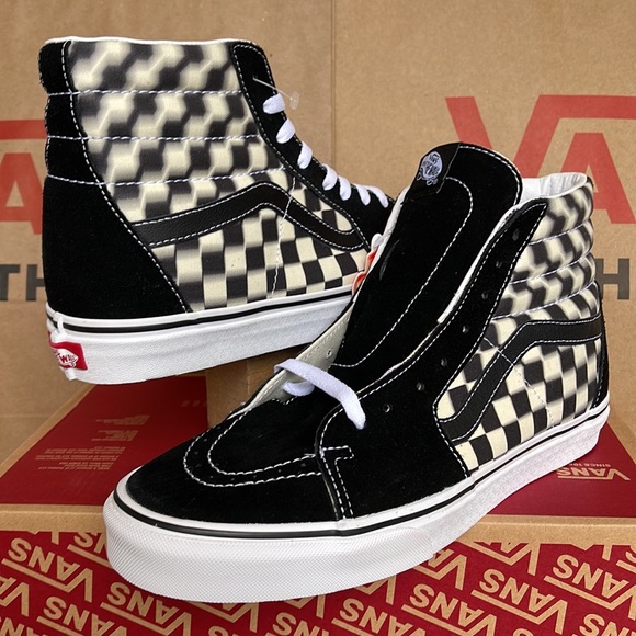 Vans Sk8-Hi Blur Checkerboard Black/Classic sneakers Men’s - Picture 9 of 16